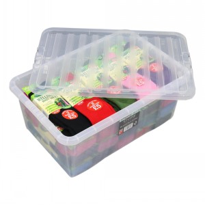 Wham Crystal Plastic Storage Box & Lid Size 14 (45 Litre)